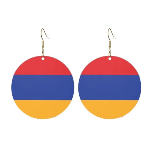 Flagge von Armenien Runde Acryl Ohrringe Ohrringe für Frauen Mode Weihnachtsgeschenk, Einheitsgröße, Acryl Flagge von Armenien Runde Acryl Ohrringe Ohrringe für Frauen Mode Weihnachtsgeschenk, Einheitsgröße, Acryl von UYHhgqw