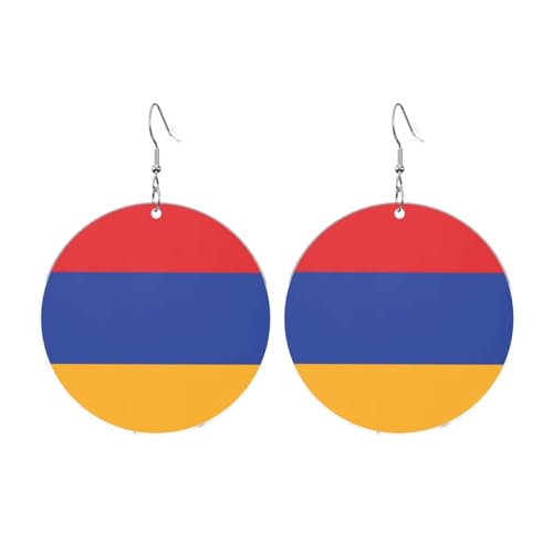 Flagge von Armenien Runde Acryl Ohrringe Ohrringe für Frauen Mode Weihnachtsgeschenk, Einheitsgröße, Acryl Flagge von Armenien Runde Acryl Ohrringe Ohrringe für Frauen Mode Weihnachtsgeschenk, Einheitsgröße, Acryl von UYHhgqw
