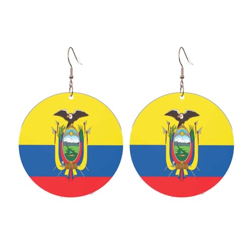 Flagge von Ecuador Runde Acryl Ohrringe Ohrringe für Frauen Mode Weihnachtsgeschenk, Einheitsgröße, Acryl Flagge von Ecuador Runde Acryl Ohrringe Ohrringe für Frauen Mode Weihnachtsgeschenk, Einheitsgröße, Acryl von UYHhgqw