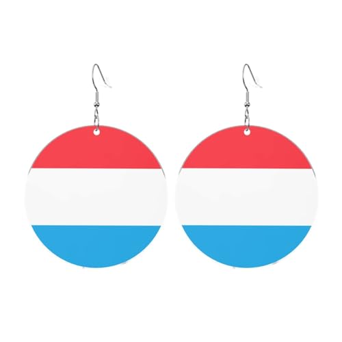Flagge von Luxemburg Runde Acryl Ohrringe Ohrringe für Frauen Mode Weihnachtsgeschenk, Einheitsgröße, Acryl Flagge von Luxemburg Runde Acryl Ohrringe Ohrringe für Frauen Mode Weihnachtsgeschenk, Einheitsgröße, Acryl von UYHhgqw