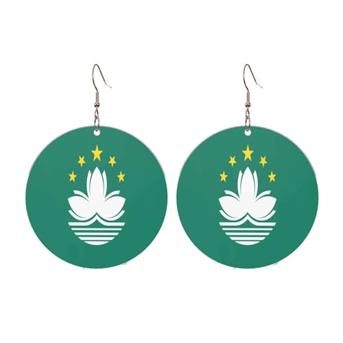 Flagge von Macao Runde Acryl Ohrringe Ohrringe für Frauen Mode Weihnachtsgeschenk, Einheitsgröße, Acryl Flagge von Macao Runde Acryl Ohrringe Ohrringe für Frauen Mode Weihnachtsgeschenk, Einheitsgröße, Acryl von UYHhgqw