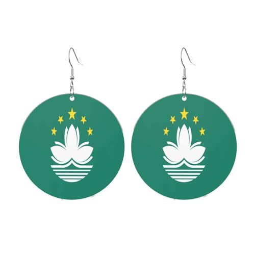Flagge von Macao Runde Acryl Ohrringe Ohrringe für Frauen Mode Weihnachtsgeschenk, Einheitsgröße, Acryl Flagge von Macao Runde Acryl Ohrringe Ohrringe für Frauen Mode Weihnachtsgeschenk, Einheitsgröße, Acryl von UYHhgqw