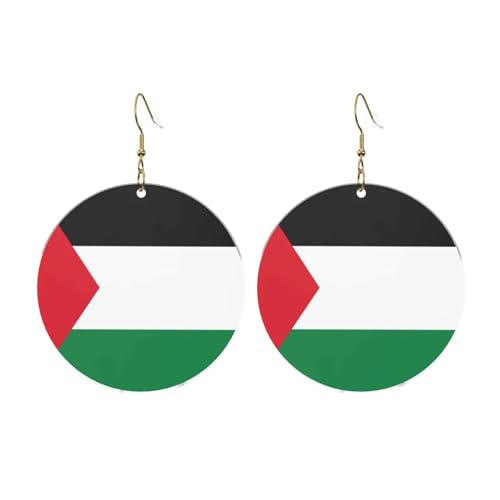 Flagge von Palästina Runde Acryl Ohrringe Ohrringe für Frauen Mode Weihnachtsgeschenk, Einheitsgröße, Acryl Flagge von Palästina Runde Acryl Ohrringe Ohrringe für Frauen Mode Weihnachtsgeschenk, Einheitsgröße, Acryl von UYHhgqw