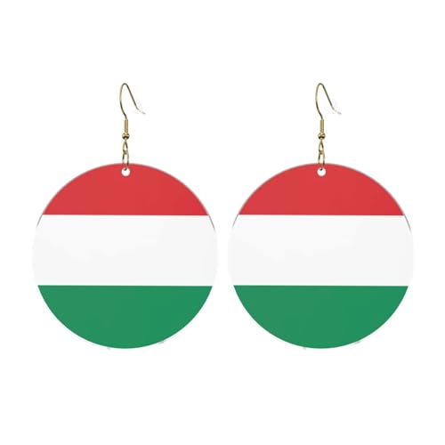 Flagge von Ungarn Runde Acryl Ohrringe Ohrringe für Frauen Mode Weihnachtsgeschenk, Einheitsgröße, Acryl Flagge von Ungarn Runde Acryl Ohrringe Ohrringe für Frauen Mode Weihnachtsgeschenk, Einheitsgröße, Acryl von UYHhgqw