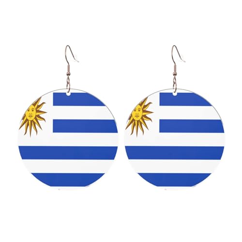 Flagge von Uruguay Runde Acryl Ohrringe Ohrringe für Frauen Mode Weihnachtsgeschenk, Einheitsgröße, Acryl Flagge von Uruguay Runde Acryl Ohrringe Ohrringe für Frauen Mode Weihnachtsgeschenk, Einheitsgröße, Acryl von UYHhgqw