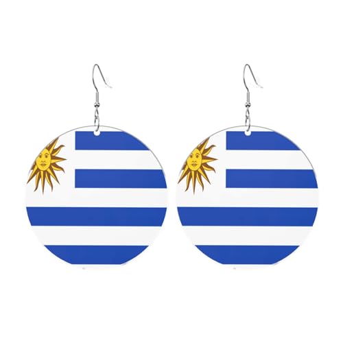 Flagge von Uruguay Runde Acryl Ohrringe Ohrringe für Frauen Mode Weihnachtsgeschenk, Einheitsgröße, Acryl Flagge von Uruguay Runde Acryl Ohrringe Ohrringe für Frauen Mode Weihnachtsgeschenk, Einheitsgröße, Acryl von UYHhgqw