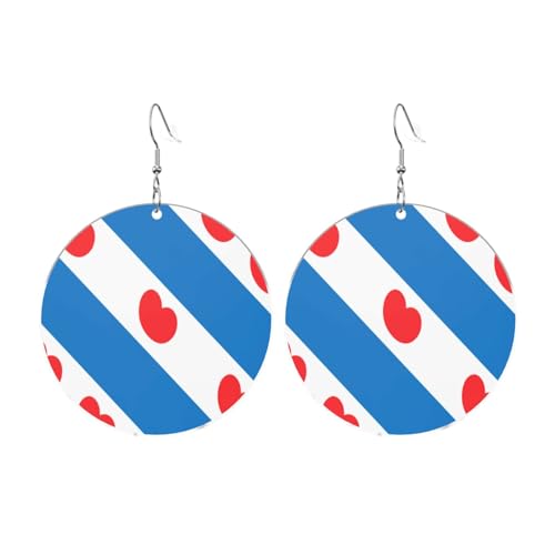 Friesische Flagge Runde Acryl Ohrringe Ohrringe für Frauen Frauen Mode Weihnachtsgeschenk, Einheitsgröße, Acryl Friesische Flagge Runde Acryl Ohrringe Ohrringe für Frauen Frauen Mode Weihnachtsgeschenk, Einheitsgröße, Acryl von UYHhgqw