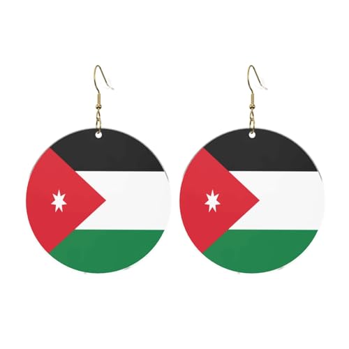 Jordanische Flagge, runde Acryl-Ohrringe – Ohrringe für Frauen – Damenmode Weihnachtsgeschenk, Einheitsgröße, Acryl Jordanische Flagge, runde Acryl-Ohrringe – Ohrringe für Frauen – Damenmode Weihnachtsgeschenk, Einheitsgröße, Acryl von UYHhgqw