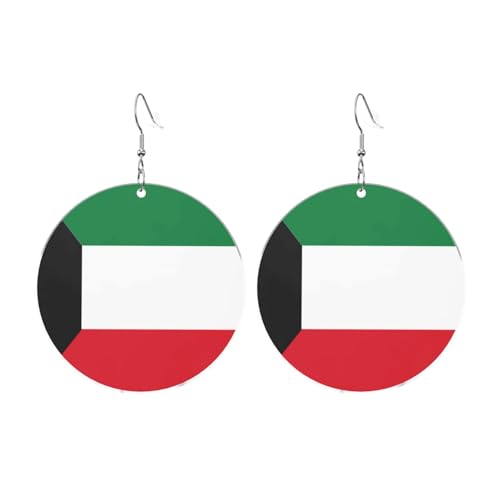 Kuwaiti Flagge Runde Acryl Ohrringe Ohrringe für Frauen Mode Weihnachtsgeschenk, Einheitsgröße, Acryl Kuwaiti Flagge Runde Acryl Ohrringe Ohrringe für Frauen Mode Weihnachtsgeschenk, Einheitsgröße, Acryl von UYHhgqw