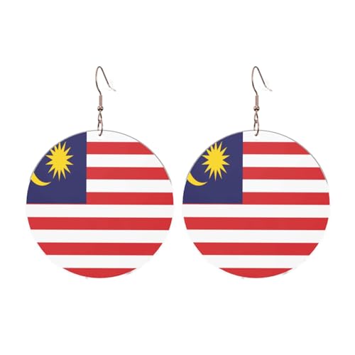Malaysia Flagge Runde Acryl Ohrringe Ohrringe für Frauen Mode Weihnachtsgeschenk, Einheitsgröße, Acryl Malaysia Flagge Runde Acryl Ohrringe Ohrringe für Frauen Mode Weihnachtsgeschenk, Einheitsgröße, Acryl von UYHhgqw