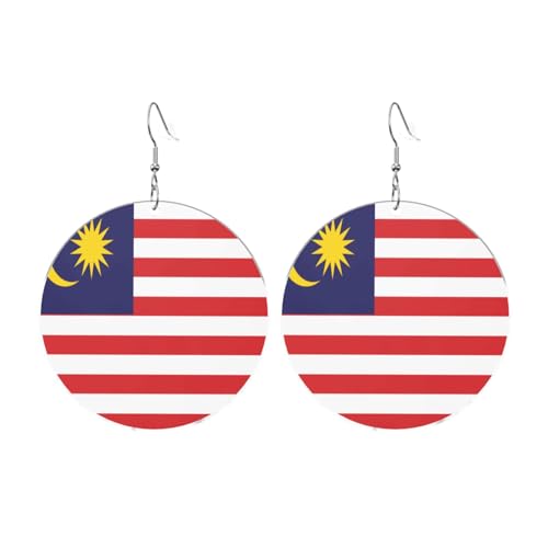 Malaysia Flagge Runde Acryl Ohrringe Ohrringe für Frauen Mode Weihnachtsgeschenk, Einheitsgröße, Acryl Malaysia Flagge Runde Acryl Ohrringe Ohrringe für Frauen Mode Weihnachtsgeschenk, Einheitsgröße, Acryl von UYHhgqw