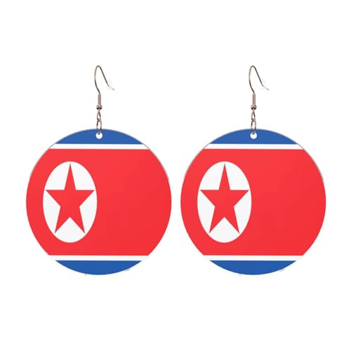 Nordkoreanische Flagge Runde Acryl Ohrringe Ohrringe für Frauen Mode Weihnachtsgeschenk, Einheitsgröße, Acryl Nordkoreanische Flagge Runde Acryl Ohrringe Ohrringe für Frauen Mode Weihnachtsgeschenk, Einheitsgröße, Acryl von UYHhgqw
