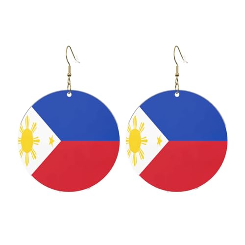 Philippinische Flagge Runde Acryl Ohrringe Ohrringe für Frauen Mode Weihnachtsgeschenk, Einheitsgröße, Acryl Philippinische Flagge Runde Acryl Ohrringe Ohrringe für Frauen Mode Weihnachtsgeschenk, Einheitsgröße, Acryl von UYHhgqw