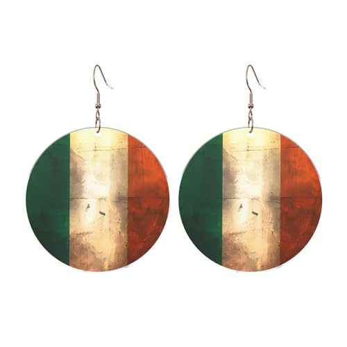 Retro Irische Flagge Runde Acryl Ohrringe Ohrringe für Frauen Mode Weihnachtsgeschenk, Einheitsgröße, Acryl Retro Irische Flagge Runde Acryl Ohrringe Ohrringe für Frauen Mode Weihnachtsgeschenk, Einheitsgröße, Acryl von UYHhgqw