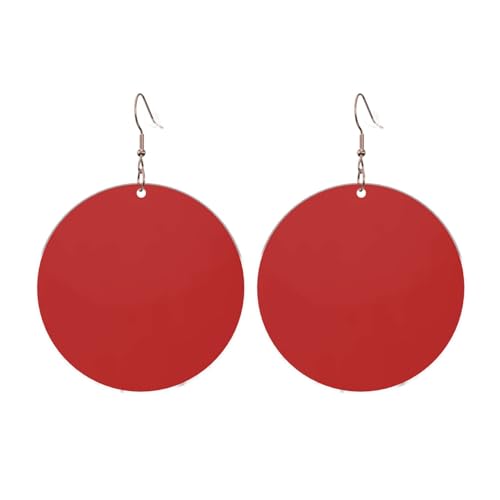 Rote runde Acryl-Ohrringe – Ohrringe für Frauen – Damenmode Weihnachtsgeschenk, Einheitsgröße, Acryl Rote runde Acryl-Ohrringe – Ohrringe für Frauen – Damenmode Weihnachtsgeschenk, Einheitsgröße, Acryl von UYHhgqw
