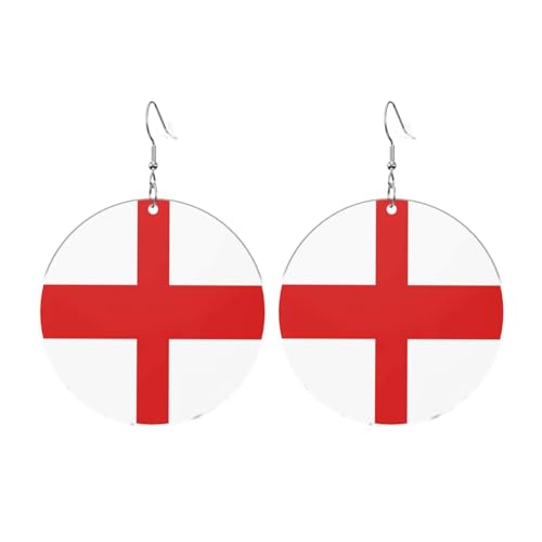 Runde Acryl-Ohrringe mit England-Flagge, Ohrringe für Damen, modisch, Weihnachtsgeschenk, Einheitsgröße, Acryl Runde Acryl-Ohrringe mit England-Flagge, Ohrringe für Damen, modisch, Weihnachtsgeschenk, Einheitsgröße, Acryl von UYHhgqw