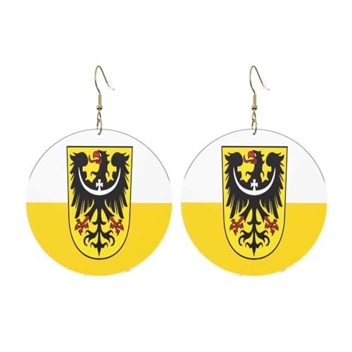 Schlesische Flagge Runde Acryl Ohrringe Ohrringe für Frauen Mode Weihnachtsgeschenk, Einheitsgröße, Acryl Schlesische Flagge Runde Acryl Ohrringe Ohrringe für Frauen Mode Weihnachtsgeschenk, Einheitsgröße, Acryl von UYHhgqw