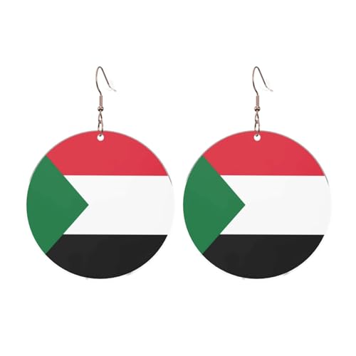 Sudanesische Flagge Runde Acryl Ohrringe Ohrringe für Frauen Frauen Mode Weihnachtsgeschenk, Einheitsgröße, Acryl Sudanesische Flagge Runde Acryl Ohrringe Ohrringe für Frauen Frauen Mode Weihnachtsgeschenk, Einheitsgröße, Acryl von UYHhgqw