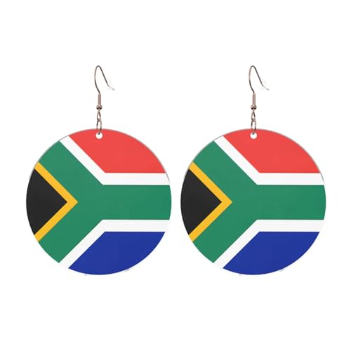 Südafrika Flagge Runde Acryl Ohrringe Ohrringe für Frauen Mode Weihnachtsgeschenk, Einheitsgröße, Acryl Südafrika Flagge Runde Acryl Ohrringe Ohrringe für Frauen Mode Weihnachtsgeschenk, Einheitsgröße, Acryl von UYHhgqw