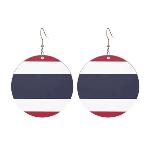 Thailand Flagge Runde Acryl Ohrringe Ohrringe für Frauen Mode Weihnachtsgeschenk, Einheitsgröße, Acryl Thailand Flagge Runde Acryl Ohrringe Ohrringe für Frauen Mode Weihnachtsgeschenk, Einheitsgröße, Acryl von UYHhgqw