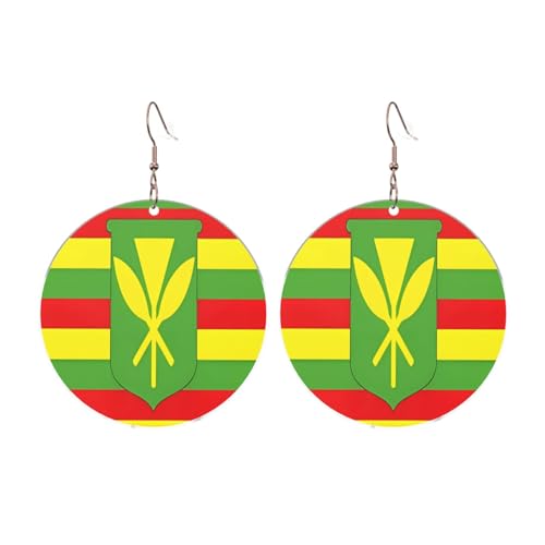 Ureinwohner hawaiianische Flagge Runde Acryl Ohrringe Ohrringe für Frauen Mode Weihnachtsgeschenk, Einheitsgröße, Acryl Ureinwohner hawaiianische Flagge Runde Acryl Ohrringe Ohrringe für Frauen Mode Weihnachtsgeschenk, Einheitsgröße, Acryl von UYHhgqw
