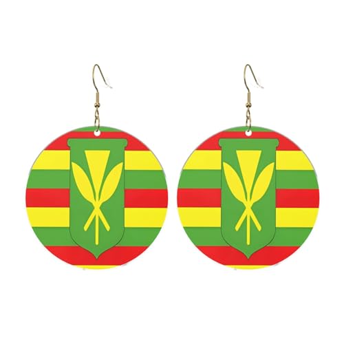 Ureinwohner hawaiianische Flagge Runde Acryl Ohrringe Ohrringe für Frauen Mode Weihnachtsgeschenk, Einheitsgröße, Acryl Ureinwohner hawaiianische Flagge Runde Acryl Ohrringe Ohrringe für Frauen Mode Weihnachtsgeschenk, Einheitsgröße, Acryl von UYHhgqw