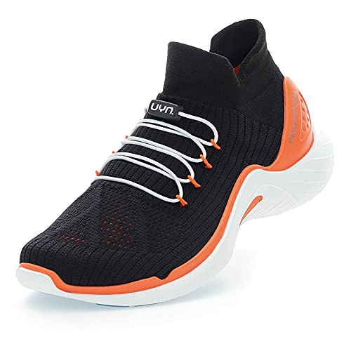 UYN Damen City Running Sneaker, Black/Orange, 38 EU von UYN