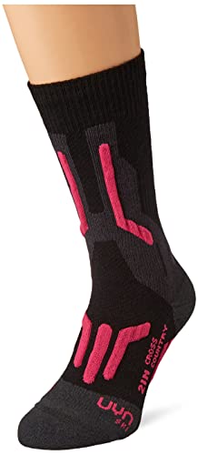 UYN Damen Cross Country Socken, Black/Pink, 37/38 von UYN