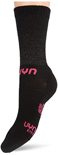 UYN Damen Cycling Aero Winter Socken, Black/Pink, 41/42 von UYN
