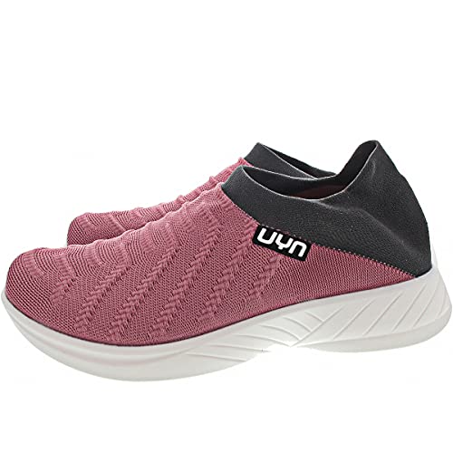 UYN Damen Sabot 3D Ribs Sneaker, Pink/Charcoal, 35 EU von UYN
