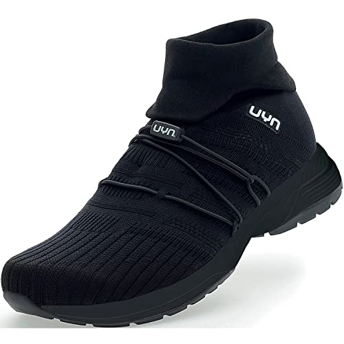 UYN Herren Free Flow Tune HIGH Black Sole Sneaker, 45 EU von UYN