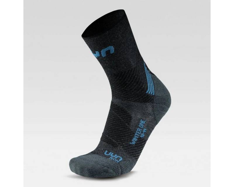 UYN Laufsocken UYN Man RUN Winter one socks anthracite/blue von UYN