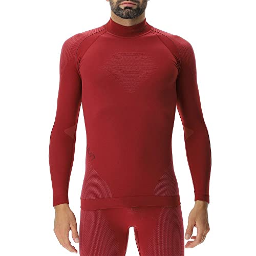 UYN Men's EVOLUTYON UW LG_SL.Turtle Neck T-Shirt, Anspruchsvolles Rot/Bordeaux/Bordeaux, Medium von UYN