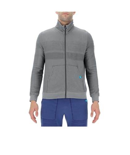 UYN Men's Natural Training OW Full Zip Long SL T-Shirt, Grau meliert, Small von UYN