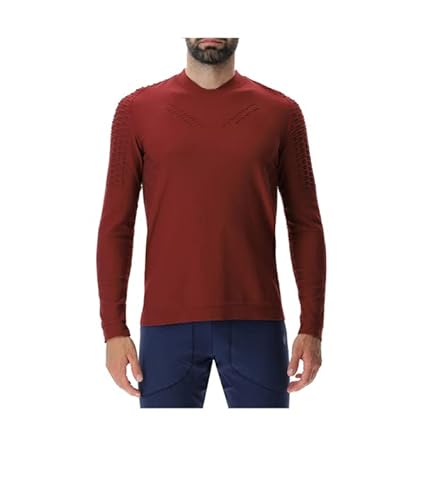 UYN Men's Run FIT OW Long_SL T-Shirt, Cabernet, Medium von UYN