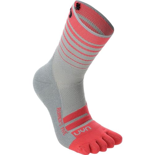 UYN S100319-G327 RUNNER'S FIVE Socks Damen Light Grey/Pink 42 von UYN