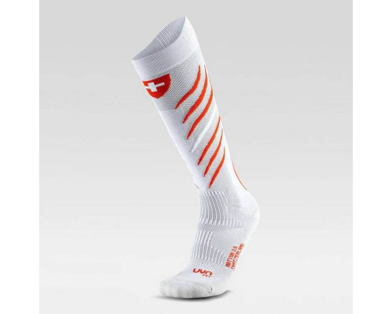 UYN Skisocken Natyon 2.0 Schweiz (Switzerland) weiss/rot Herren -1 Paar von UYN