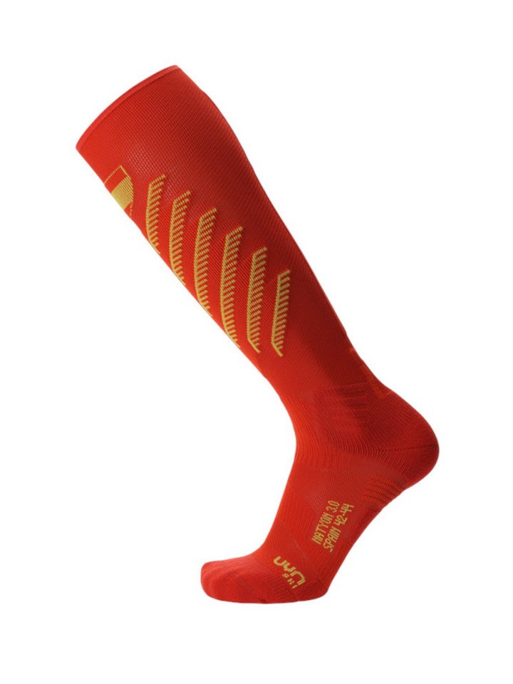 UYN Skisocken Natyon 3.0 Spanien/Spain (Kniestrümpfe) rot/gelb -1 Paar von UYN