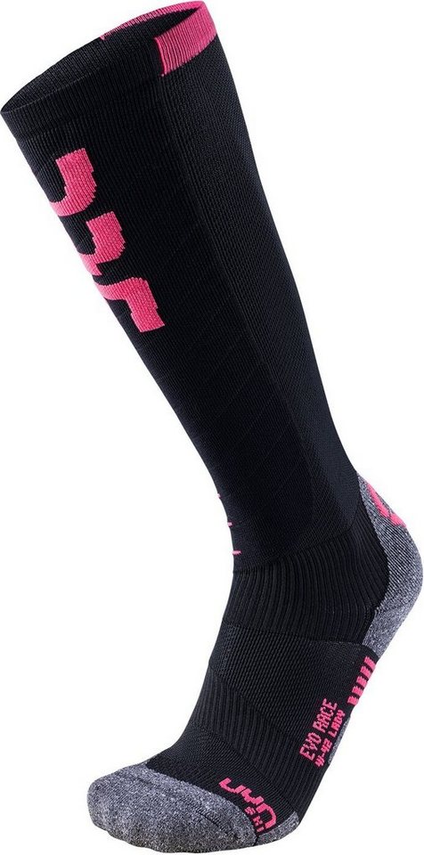 UYN Strümpfe UYN WOMAN SKI EVO RACE SOCKS BLACK/PINK PARADISE von UYN