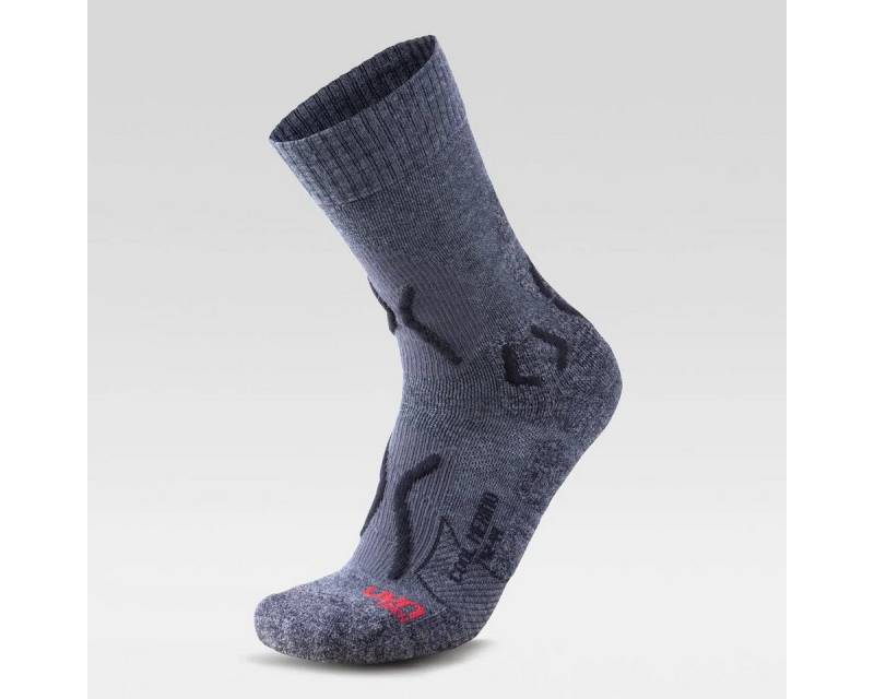 UYN Wandersocken Cool Merino (Merinowolle/Natex) grau melange Herren - 1 Paar von UYN
