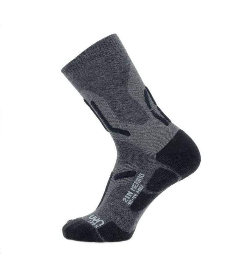 UYN Wandersocken Merino 2in Mid hellgrau Herren - 1 Paar von UYN