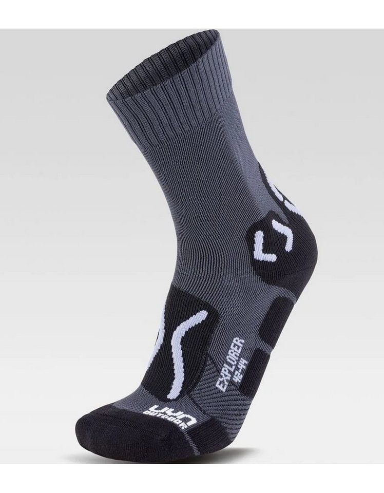 UYN Wandersocken Outdoor Explorer (schnelltrocknend, aus Natex) anthrazitgrau Herren von UYN