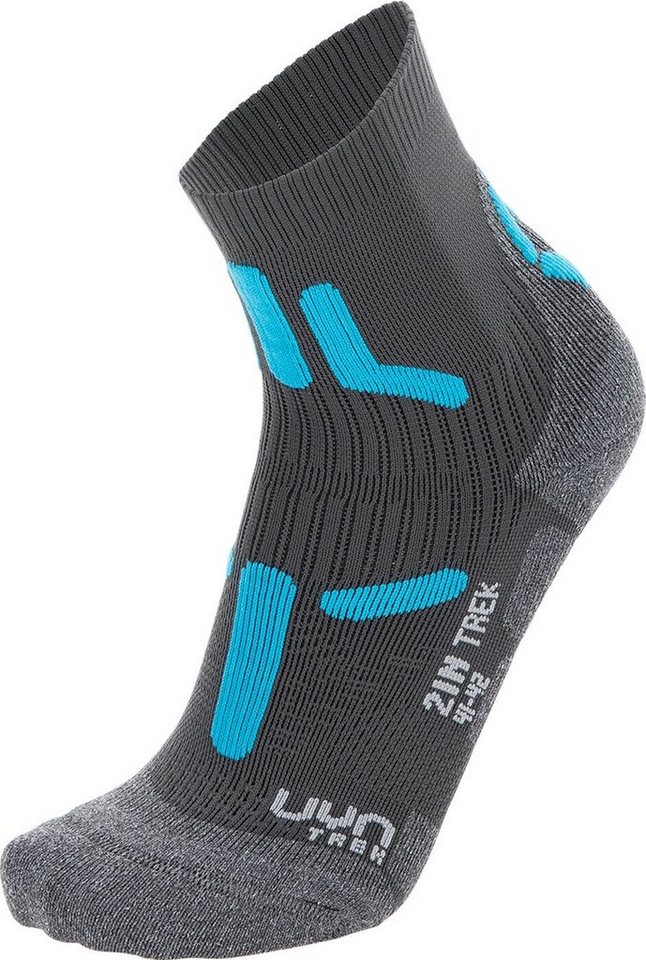 UYN Wandersocken UYN LADY TREKKING 2IN SOCKS ANTHRACITE/TURQUOISE von UYN