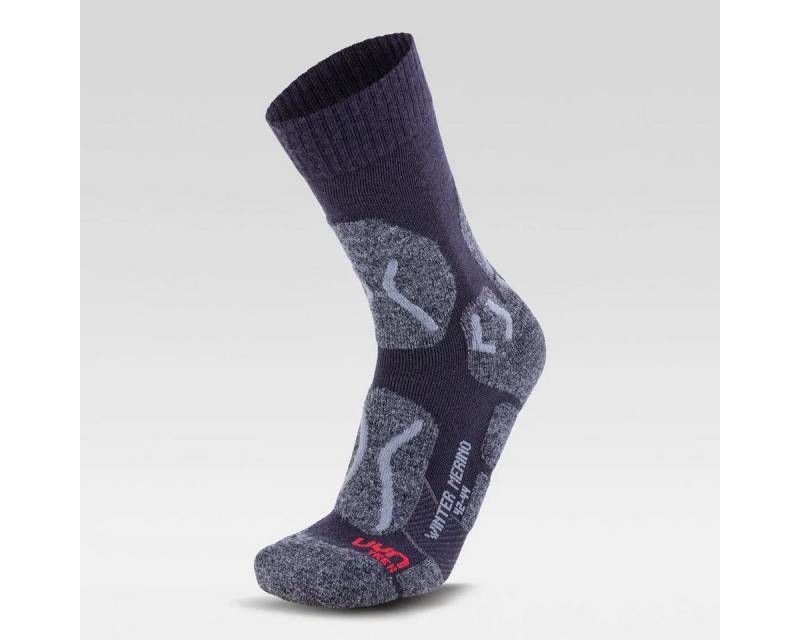 UYN Wandersocken Winter Merino (wärmende Merinowolle) anthrazitgrau/schwarz Herren von UYN