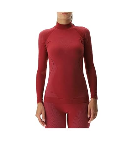 UYN Women's EVOLUTYON UW LG_SL Turtle Neck T-Shirt, Anspruchsvolles Rot/Bordeaux/Bordeaux, Medium von UYN