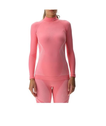 UYN Women's EVOLUTYON UW LG_SL Turtle Neck T-Shirt, Flamingo/Weiß/Weiß, Medium von UYN