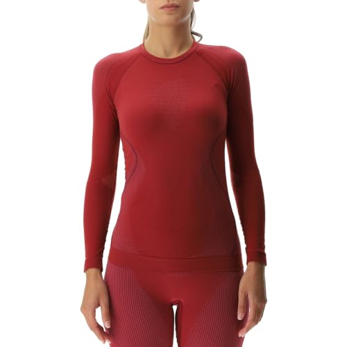 UYN Women's EVOLUTYON UW LG_SL. T-Shirt, Anspruchsvolles Rot/Bordeaux/Bordeaux, X-Small von UYN