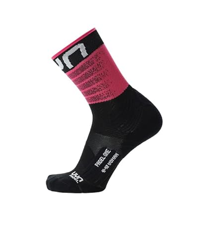 UYN Women's Padel ONE Socks, Schwarz/Rosa, 36 von UYN