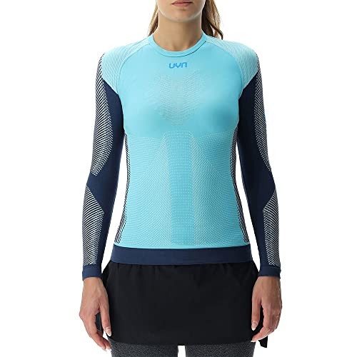 UYN Women's Running PB42 OW Long_SL T-Shirt, Blau/Pfau Pracht, Medium von UYN