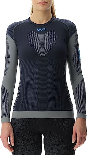 UYN Women's Running PB42 OW Long_SL T-Shirt, Schwarze Schönheit/Eisernes Tor, Medium von UYN